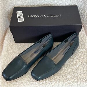 Enzo Angiolini Dark Blue Leather Flats - Size 8